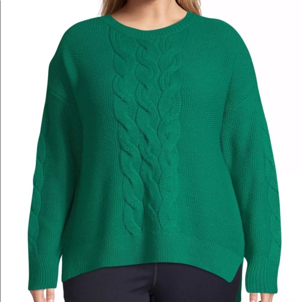 St John's Bay Plus 1X Women’s Crew Neck Sweater